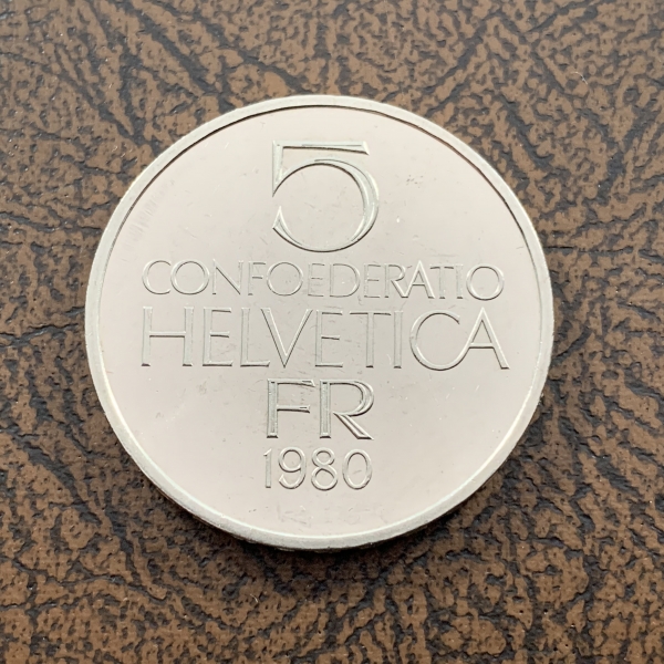 5 Franken Holder 1980